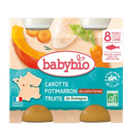 Carotte Potimarron & Truite de Bretagne + 8 mois